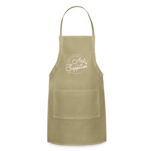 Good Vibes and Art Supplies White - Adjustable Apron