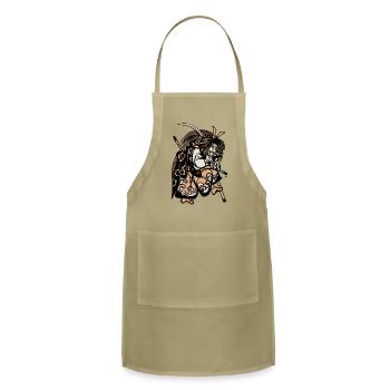 Samurai Theatrical Performance - Adjustable Apron - khaki - Front