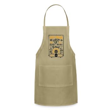 Quote Hive Rules Bee Kind Bee Humble - Adjustable Apron - khaki - Front
