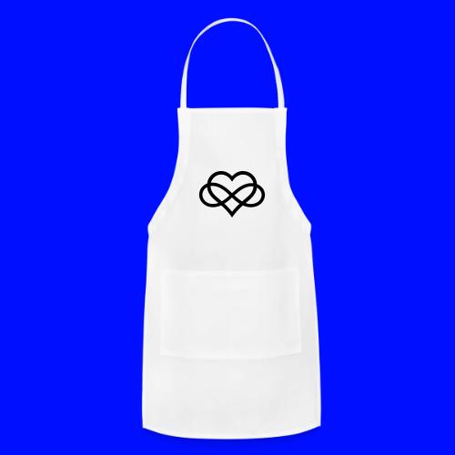 Infinity Heart (black) - Adjustable Apron