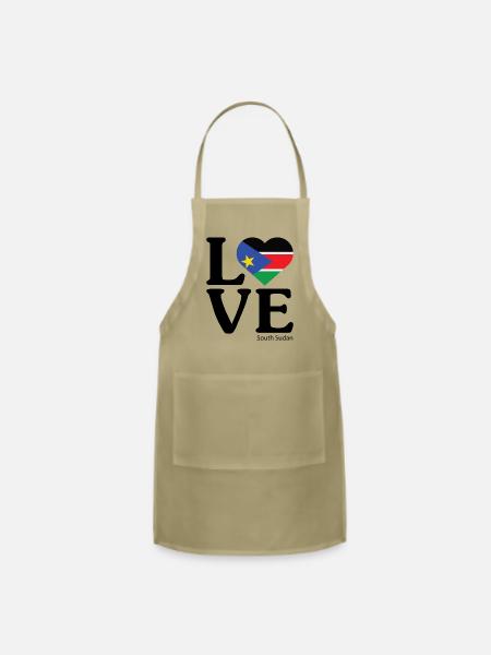 Love South Sudan - Adjustable Apron - khaki