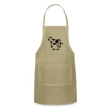 milk milk - Adjustable Apron - khaki - Front
