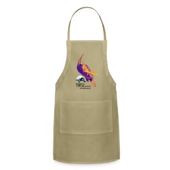 Turtle yellow - Adjustable Apron - khaki - Front