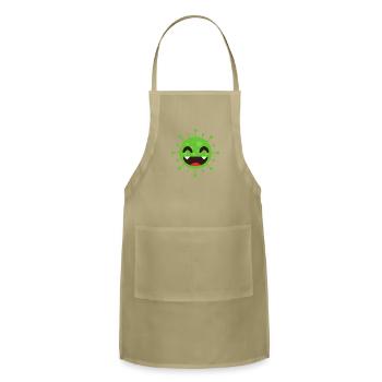 Green virus design - Adjustable Apron - khaki - Front