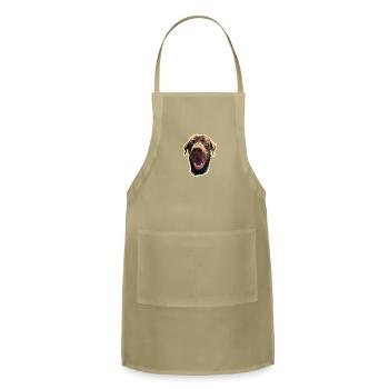 pet dog shocked - Adjustable Apron - khaki - Front
