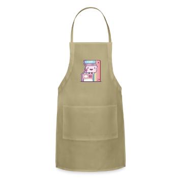 Arcade Game Kawaii - Adjustable Apron - khaki - Front
