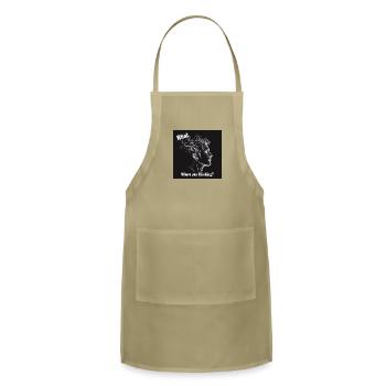 phrase with drawing - Adjustable Apron - khaki - Front