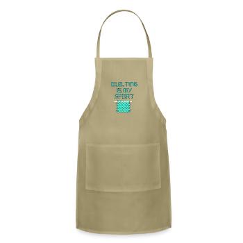 Quilting Lover - Adjustable Apron - khaki - Front