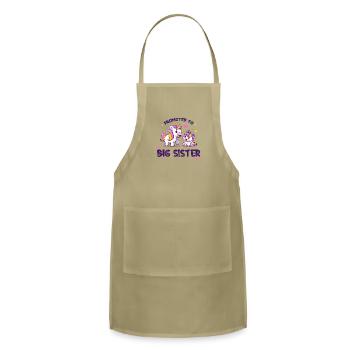 Promoted to big sister light - Adjustable Apron - khaki - Front