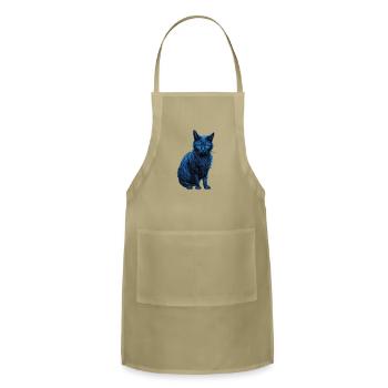 cat - Adjustable Apron - khaki - Front