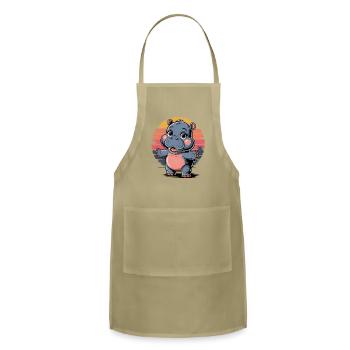 Moo Deng - Adjustable Apron - khaki - Front