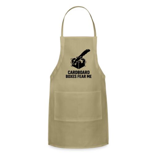 Cardboard Boxes Fear Me - Funny EDC Pocket Knife - Adjustable Apron