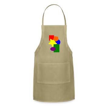 RAINBOW SHAPES - Adjustable Apron - khaki - Front