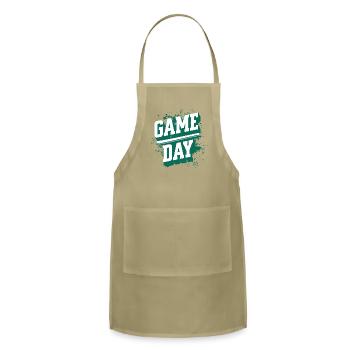 Game Day sports shirt for any sports team! - Adjustable Apron - khaki - Front