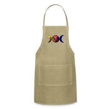 Triple Goddess symbol - Adjustable Apron - khaki - Front