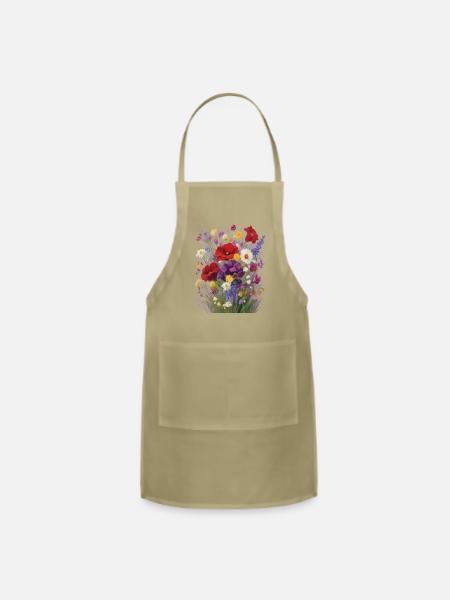 T-shirt for love flower - Adjustable Apron - khaki