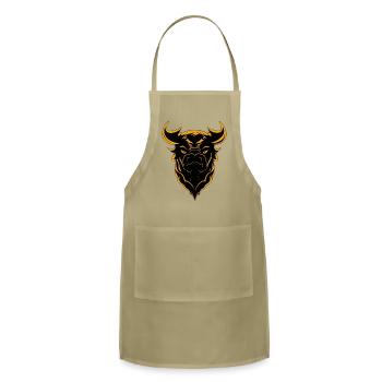 Bull Angry Emotion - Adjustable Apron - khaki - Front