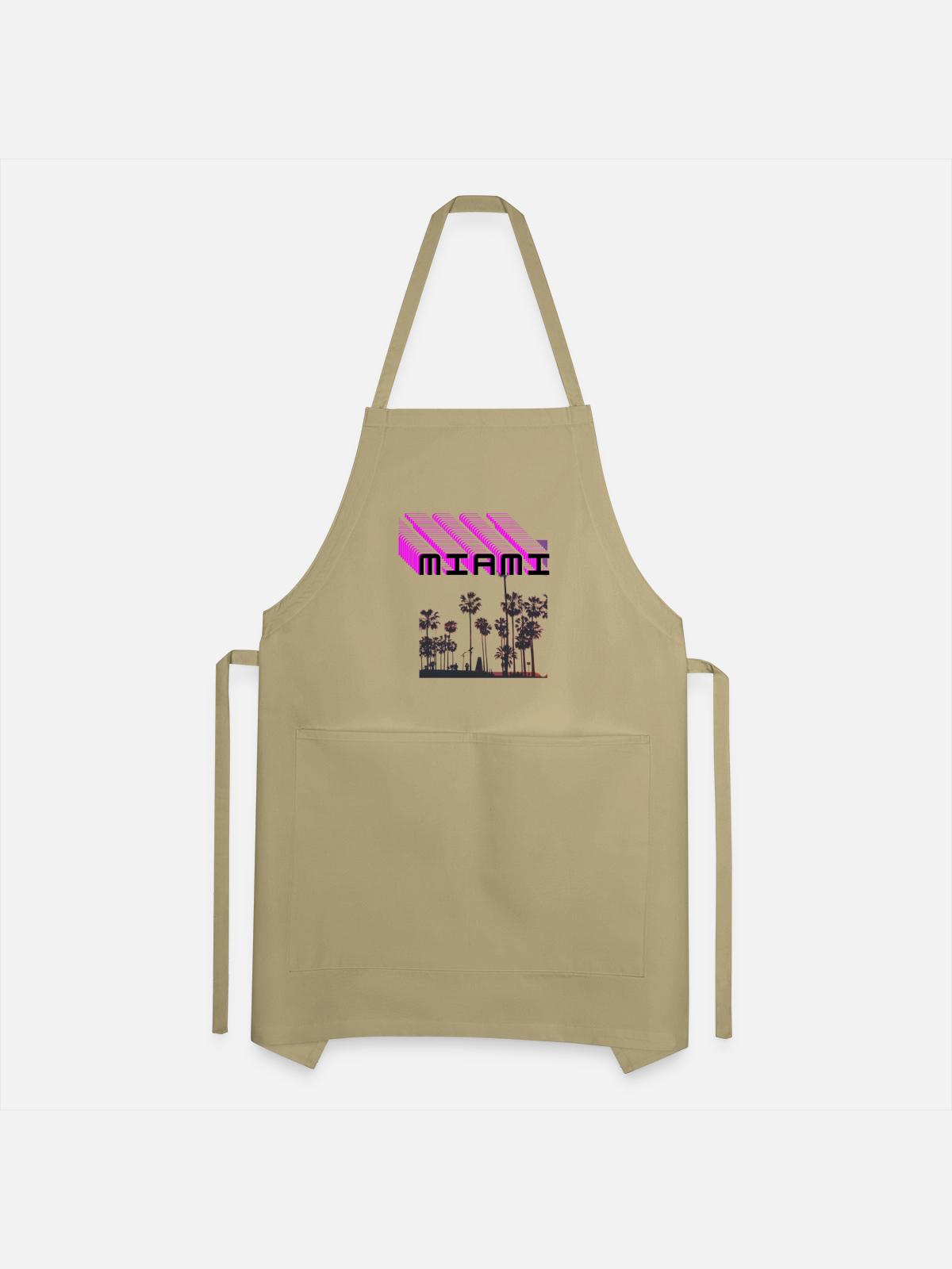 Miami beach - Adjustable Apron - khaki - Front