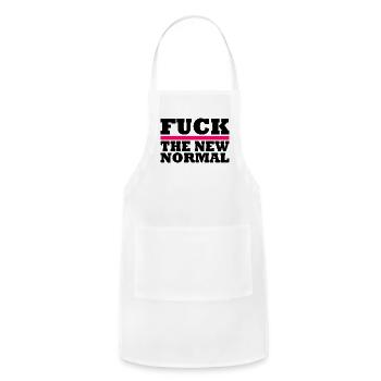 Fuck The New Normal - Adjustable Apron - white - Front - Julia (174cm)
