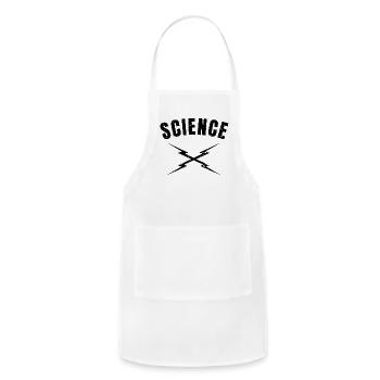 Science Lightning Bolts - Adjustable Apron - white - Front - Julia (174cm)