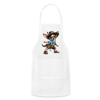 Chihuahua dog Bavaria - Adjustable Apron - white - Front - Julia (174cm)