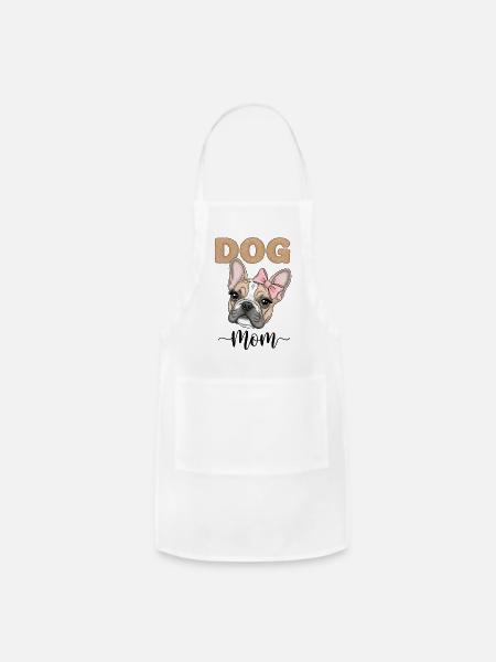 Frenchie Mom - Adjustable Apron - white