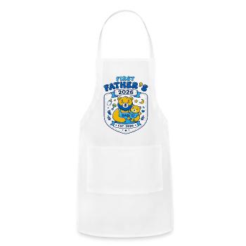 First Father's Day 2026 Best Cub Dad - Adjustable Apron - white - Front - Julia (174cm)