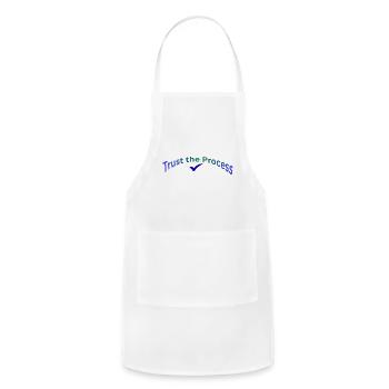 Trust the process unique design  - Adjustable Apron - white - Front - Julia (174cm)