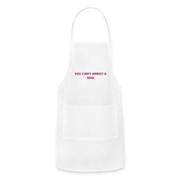 Diva Can't Be Arrested Neon - Adjustable Apron - white - Front - Julia (174cm)