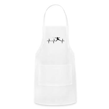 Fencing Heartbeat Fencing Player Fencing Game - Adjustable Apron - white - Front - Julia (174cm)