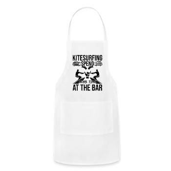 Kitesurfing Spend More Time At The Bar - Adjustable Apron - white - Front - Julia (174cm)