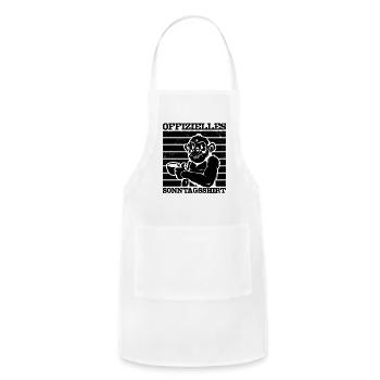 Kaffee Affe - Offizielles Sonntagsshirt Affe Orang - Adjustable Apron - white - Front - Julia (174cm)