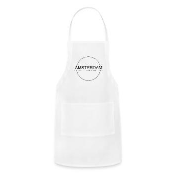 Amsterdam saying - Adjustable Apron - white - Front - Julia (174cm)
