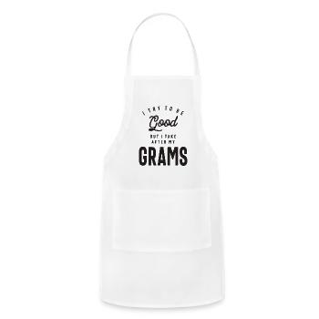 Grandma's Influence - Grams - Adjustable Apron - white - Front - Julia (174cm)