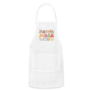 Teacher Mode On, Back To School - Adjustable Apron - white - Front - Julia (174cm)