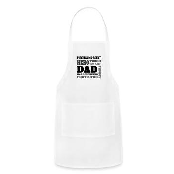 Daddy job funny Quote Dad purchasing-agent - Adjustable Apron - white - Front - Julia (174cm)