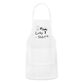 Parachuting, SKYDIVE SKYDIVING SKYDIVER, FUNNY - Adjustable Apron - white - Front - Julia (174cm)