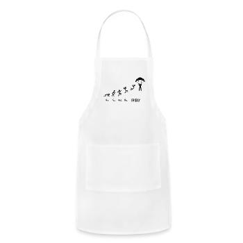 Parachuting, SKYDIVE SKYDIVING SKYDIVER, Weekend - Adjustable Apron - white - Front - Julia (174cm)