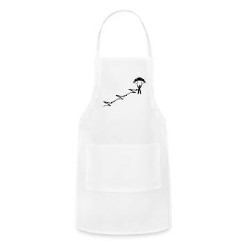 Parachuting SKYDIVE SKYDIVING SKYDIVER Heartbeat - Adjustable Apron - white - Front - Julia (174cm)