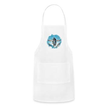 Parachuting SKYDIVE SKYDIVING Parachutist SKYDIVER - Adjustable Apron - white - Front - Julia (174cm)