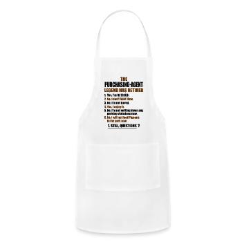 Retirement gift idea Retired Purchasing-Agent - Adjustable Apron - white - Front - Julia (174cm)