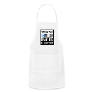 Retirement gift idea Retired Purchasing-Agent - Adjustable Apron - white - Front - Julia (174cm)