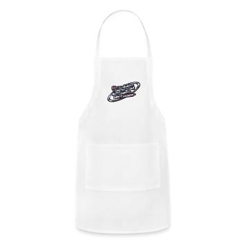 Hardcore Rave Music Raver EDM DJ House-Music - Adjustable Apron - white - Front - Julia (174cm)