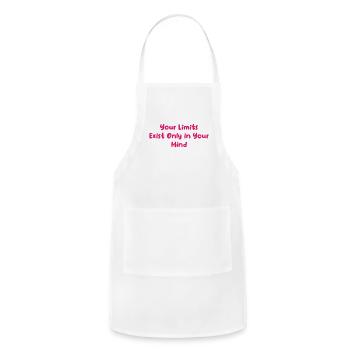 Your Limits Exist Only in Your Mind - Adjustable Apron - white - Front - Julia (174cm)