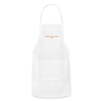 My Brain Has Too Many Tabs Open - Adjustable Apron - white - Front - Julia (174cm)