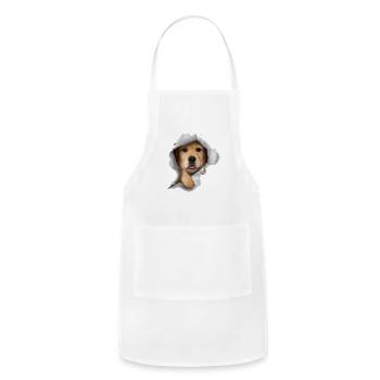Golden Retriever Golden Dog Lover - Adjustable Apron - white - Front - Julia (174cm)