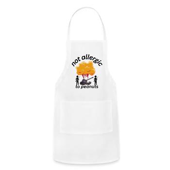 not allergic to peanuts - Adjustable Apron - white - Front - Julia (174cm)