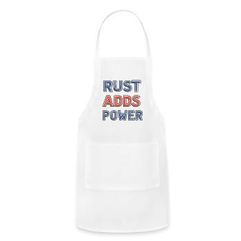 RUST ADDS POWER FUNNY WOMEN   - Adjustable Apron - white - Front - Julia (174cm)