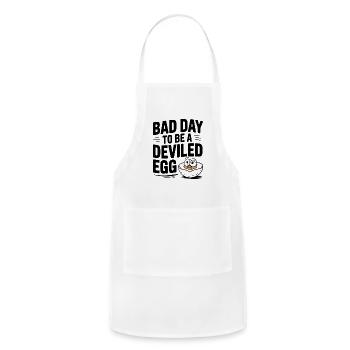 Bad Day to Be a Deviled Egg - Adjustable Apron - white - Front - Julia (174cm)