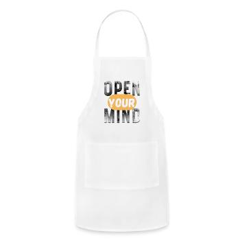 Open your mind  - Adjustable Apron - white - Front - Julia (174cm)